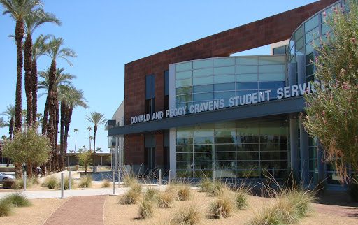 Photo courtesy of College of the Desert. College of the Desert student center at the Palm Desert campus.