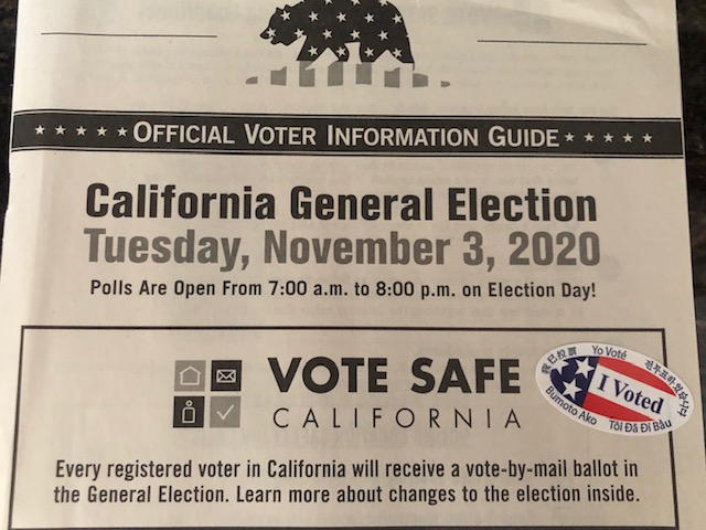 Photo courtesy of The Chaparral. Official voter registration guide. 