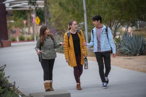 Photo courtesy of College of the Desert. COD students on campus prior of COVID-19. 