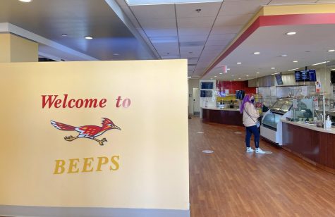 Photo courtesy of The Chaparral/Marcela Carrillo. The entrance of Beeps Cafe on the Palm Desert campus.