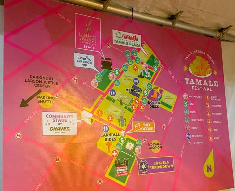 Photo Courtesy of The Chaparral/ Marcela Carrillo. Tamale Festival map. 