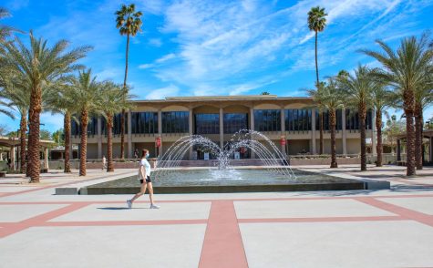 Photo courtesy of The Chaparral/Marcela Carrillo. College of the Deserts water fountain located on their main campus in Palm Desert, Calif.