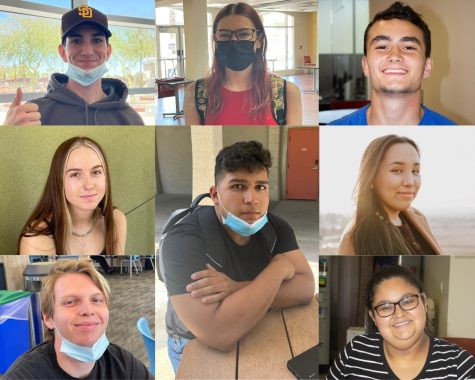 Photo Courtesy of The Chaparral. Top Row from left to right: Chris Khoury, Kiana Noriega and Devin Shaw. Middle Row from left to right: Justice Patterson-Finnell, Edward Robles and Arianna Fernandez. Bottom Row from left to right: Travis Fisher and Odilia Vidal. 