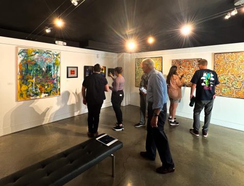 Photo courtesy of The Chaparral. Opening reception at the Akin art exhibit at the Walter N. Marks Center for the Arts on Sept. 22, 2022.
