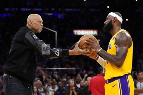 Why does LeBron James toss chalk before games? Lakers star's