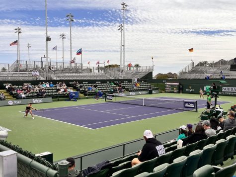Photo courtesy of the Chaparral. Spectators watch as WTA hopefuls square off at Indian Wells.