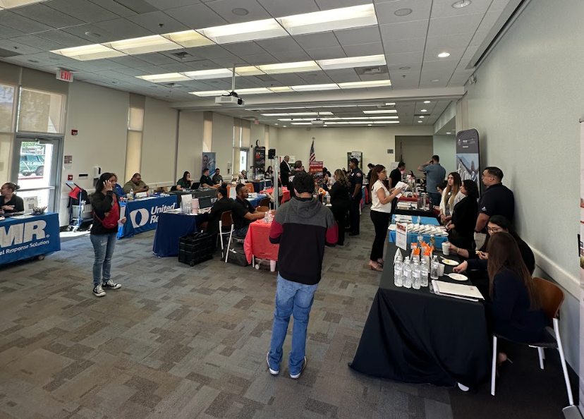 Photo courtesy of The Chaparral/Jet Bautista. Photo of College of the Desert Career Fair in the Cravens Students Services.