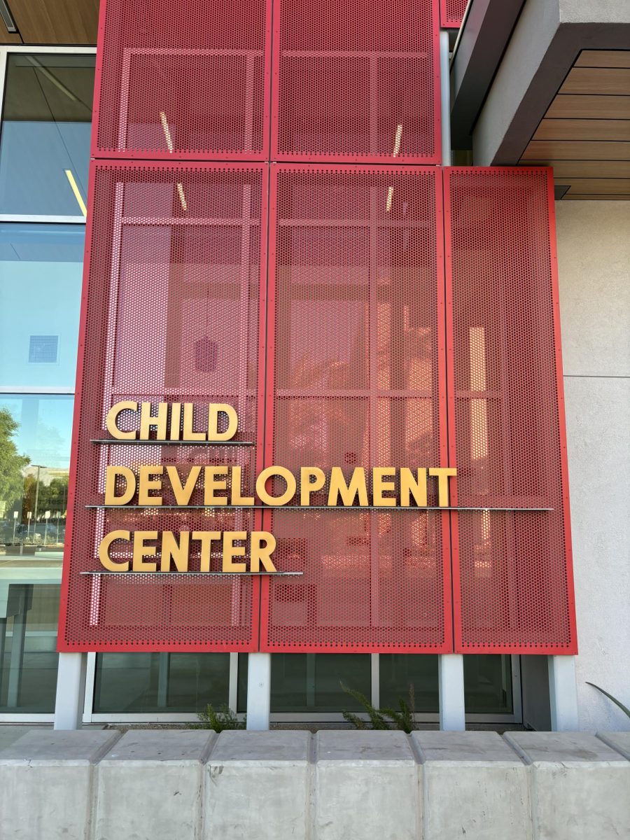 Photo courtesy of The Chaparral/Layla Freiberg. Outside of the Child Development Center on the Indio Campus. 