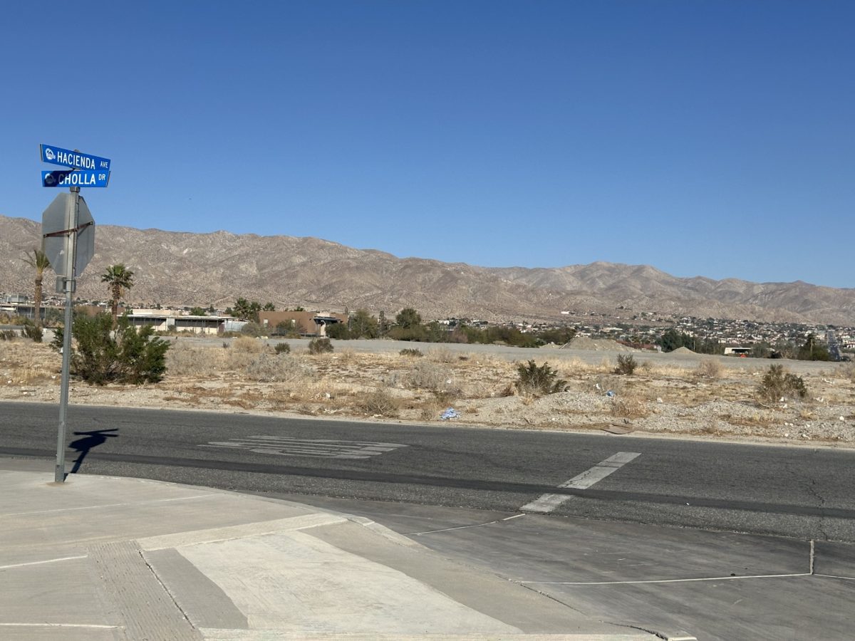 Photo Courtesy of The Chaparral/Staff Reporter Michael Fuentes. Future park site on corner of Hacienda and Cholla. 