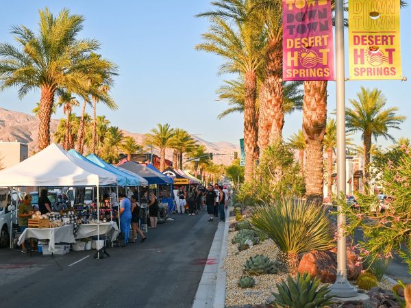 Photo courtesy of The City of Desert Hot Springs. A busy Pierson Boulevard in Desert Hot Springs during 'Friday Nights on Pierson.' 