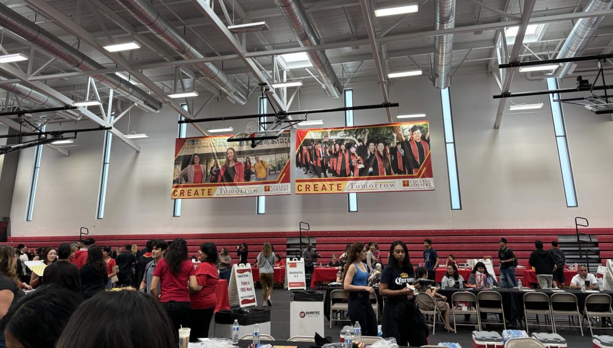 Photo courtesy of The Chaparral/Layla Freiberg. Grad Fest at the Palm Desert campus gymnasium. 