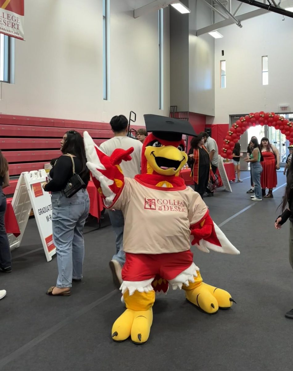 Photo courtesy of The Chaparral/Layla Freiberg. COD's new mascot, Rodney the Roadrunner. 