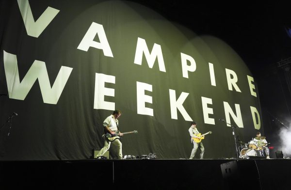 Photo courtesy of AP Photo/Chris Pizzello) From left, Chris Baio, Ezra Koenig and Chris Tomson of Rilo Kiley perform during the Just Like Heaven Music Festival on Saturday, May 10, 2025, in Pasadena, Calif.