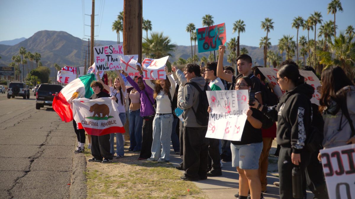 Coachella Valley high school students walk out in protest of ICE activity