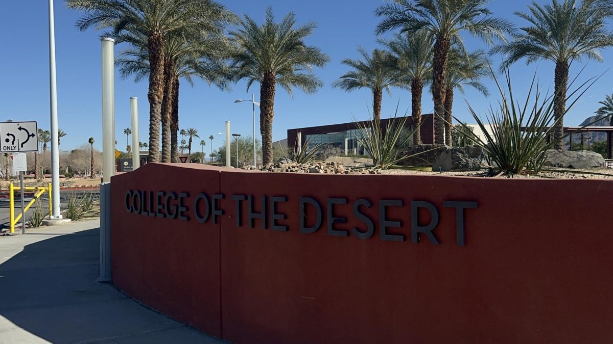 Photo courtesy of The Chaparral / Tyler Stephens. College of the Desert at the Monterey Entrance.
