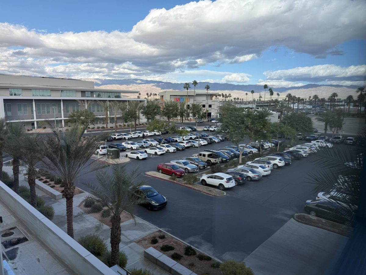 Photo courtesy of The Chaparral/Zoey Zsargo. College of the Desert Indio parking lot. 