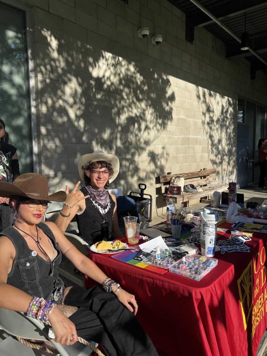 Photo courtesy of The Chaparral/Keira Davidson. The Sexuality and Gender Alliance Club's booth at Roadrunner Rodeo